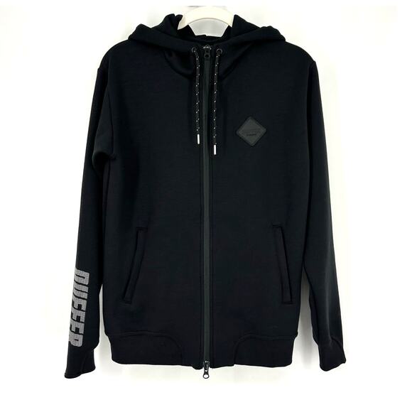 Duffer St George Men's Black Hooded Sweatshirt Size Small - Picture 1 of 9